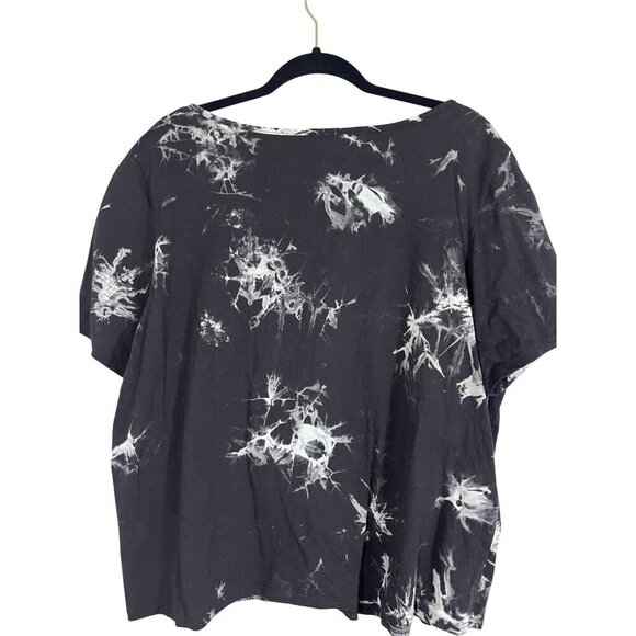 Bloomchic Tie Dye Top 22 Black Active Sporty Neutral Goth Punk Retro 80s Chic - Picture 6 of 10